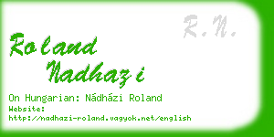 roland nadhazi business card