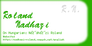 roland nadhazi business card